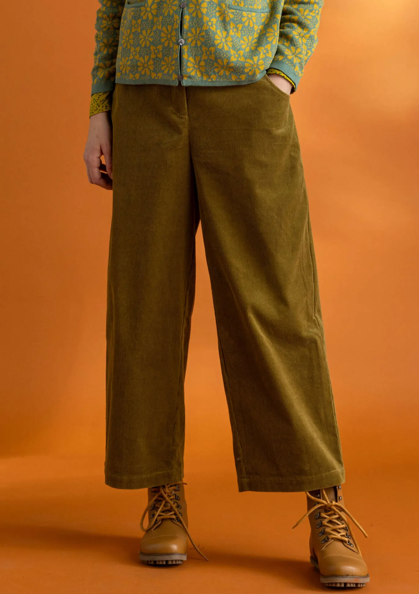 Cordhose aus Bio-Baumwolle/Elasthan