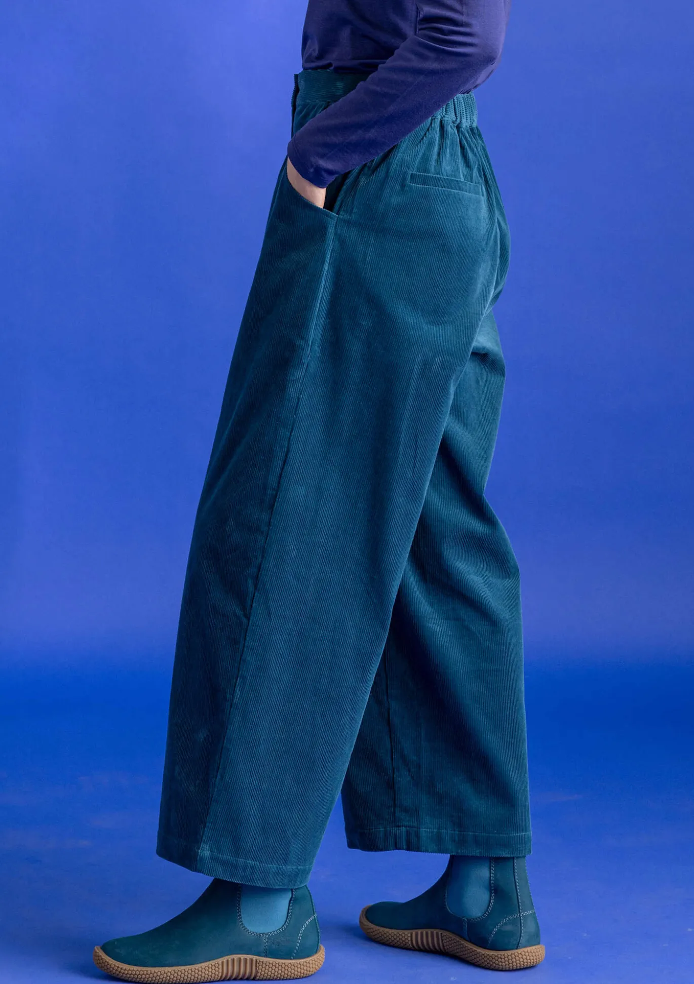Cordhose aus Bio-Baumwolle/Elasthan