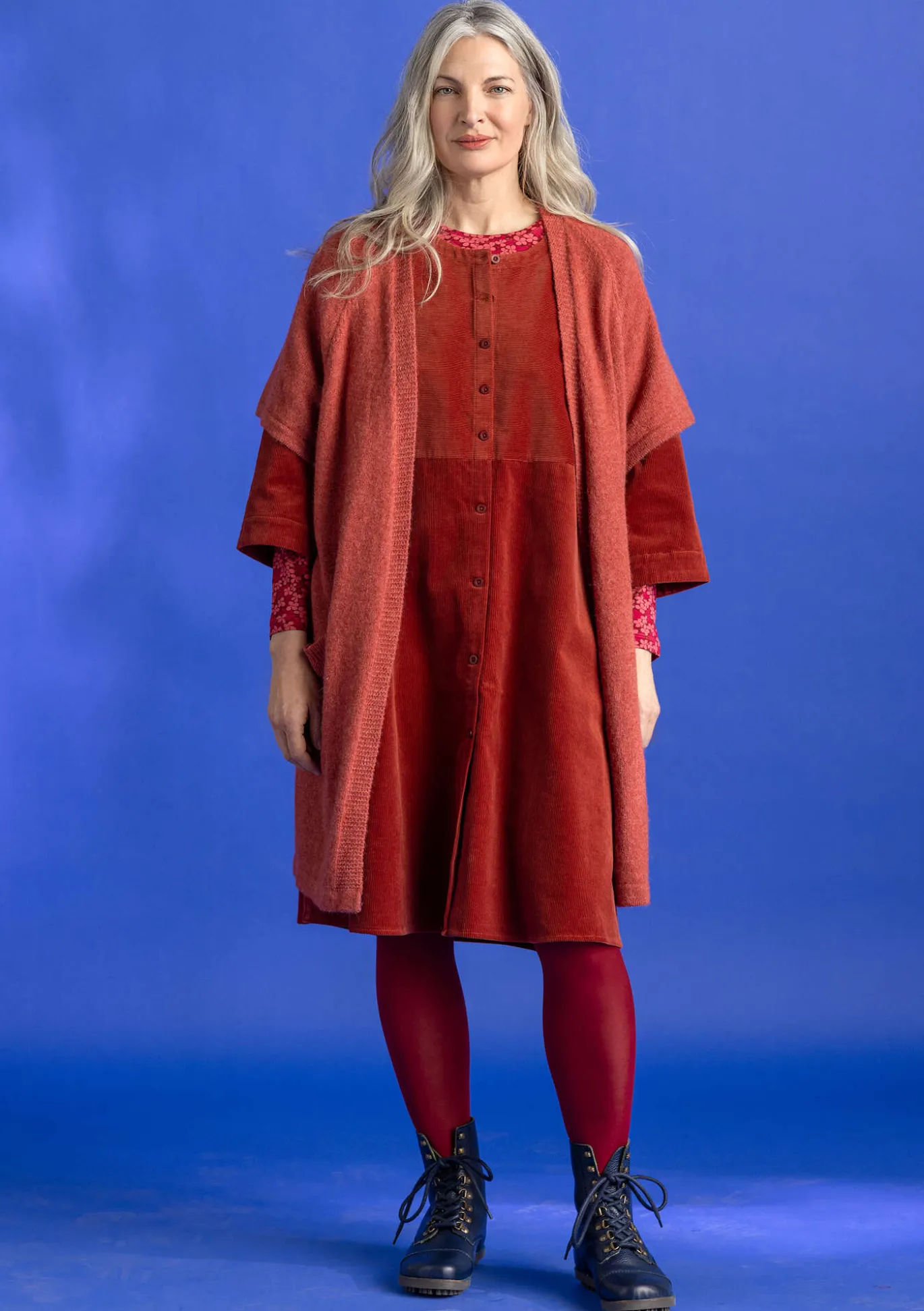 Cordkleid aus Bio-Baumwolle/Elasthan