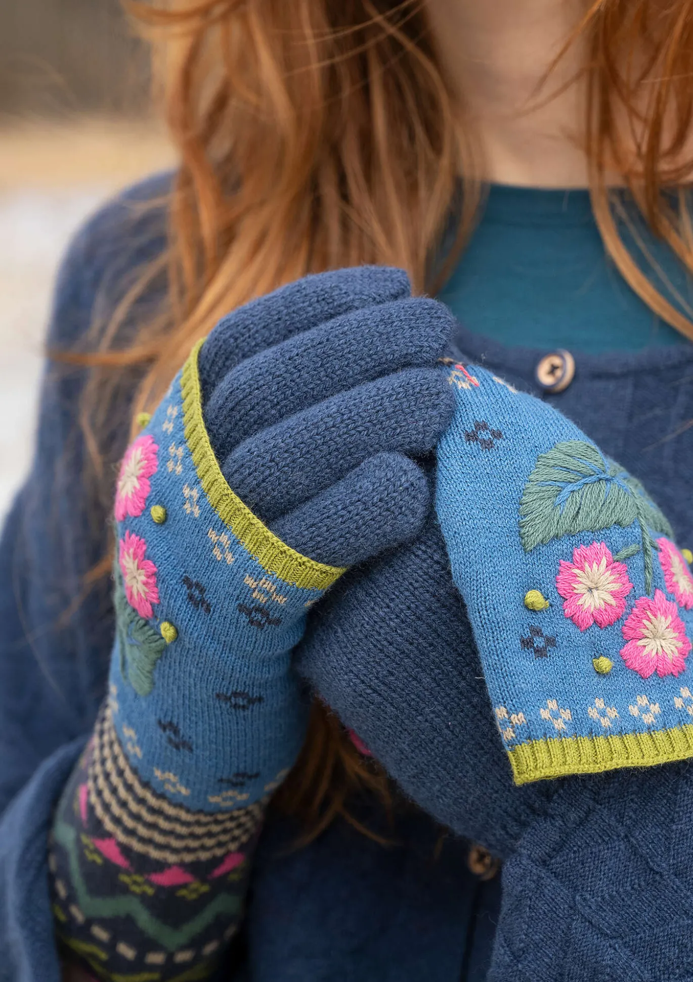 Fingerhandschuhe aus Lammwolle