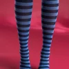 Gestreifte Strumpfhose aus Bio-Baumwolle