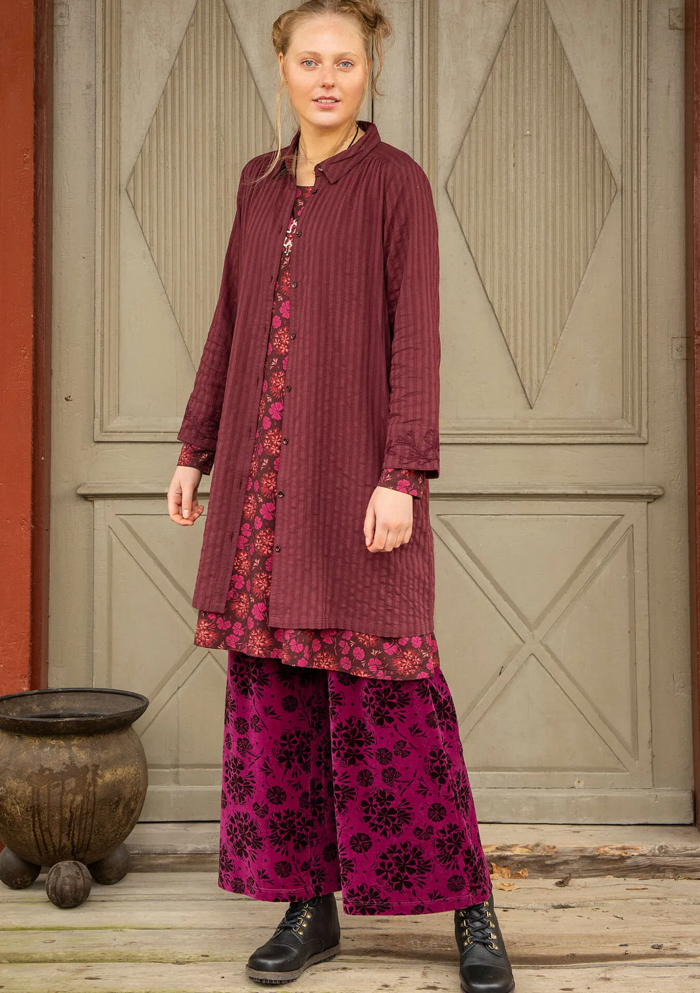 Hemdblusenkleid „Värmland“ aus Bio-Baumwollgewebe