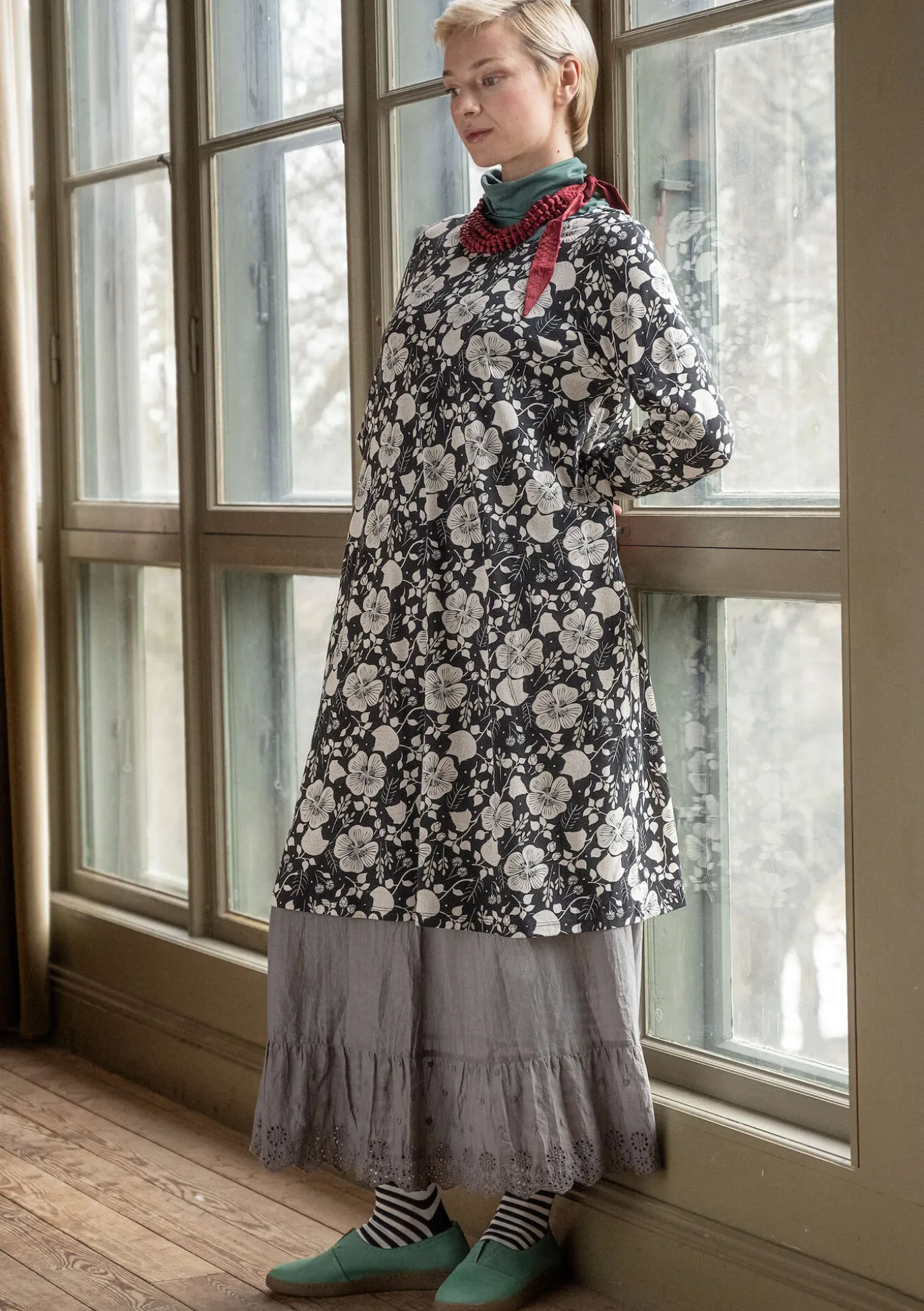 Jerseykleid „Höstanemone“ aus Bio-Baumwolle/Modal