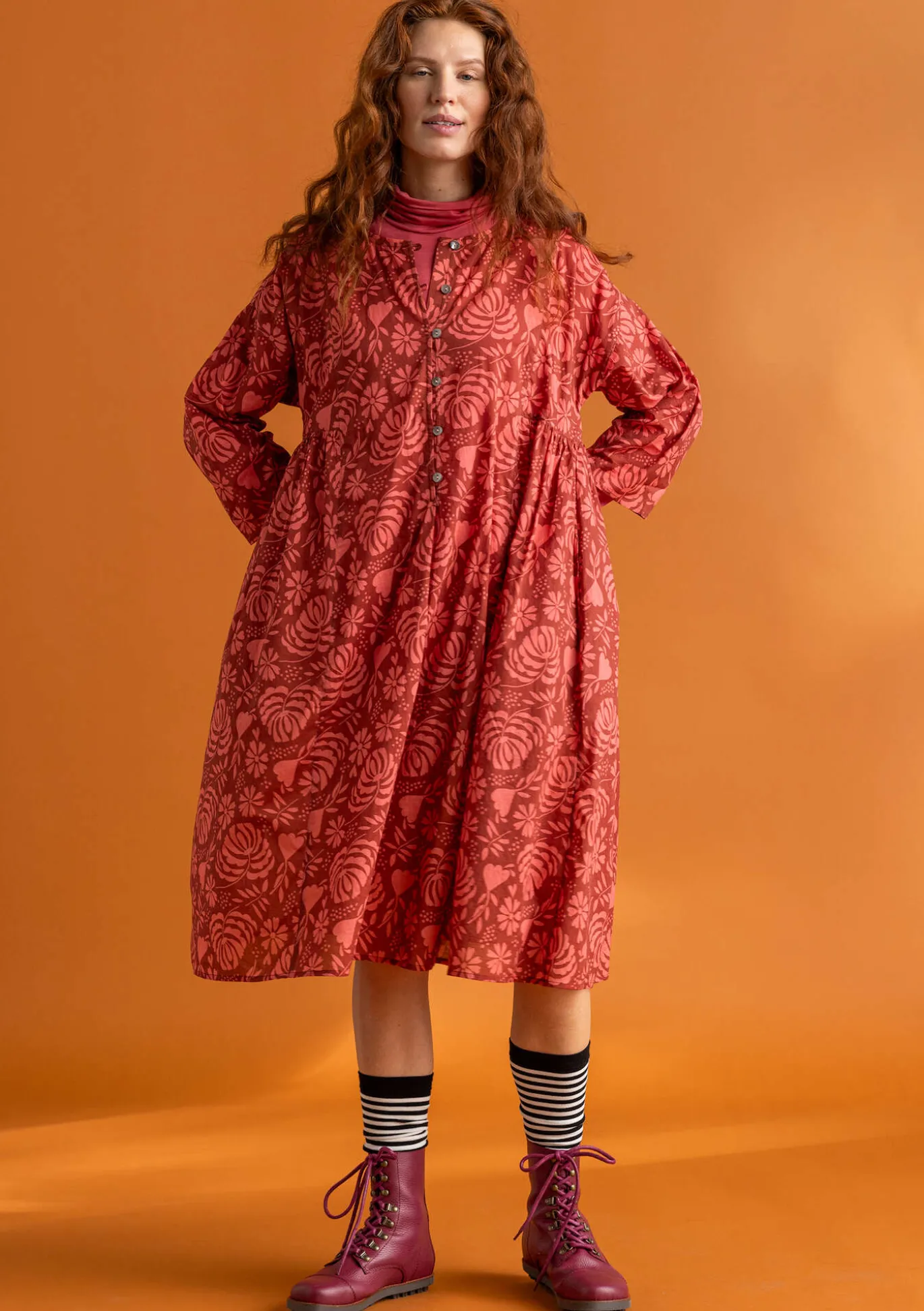 Kleid „Hedda“ aus Bio-Baumwollgewebe