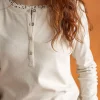 Knopfleistenshirt aus Bio-Baumwollripp