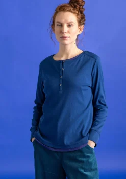 Knopfleistenshirt aus Bio-Baumwollripp