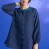 Künstlerbluse „Asta“ aus Leinengewebe
