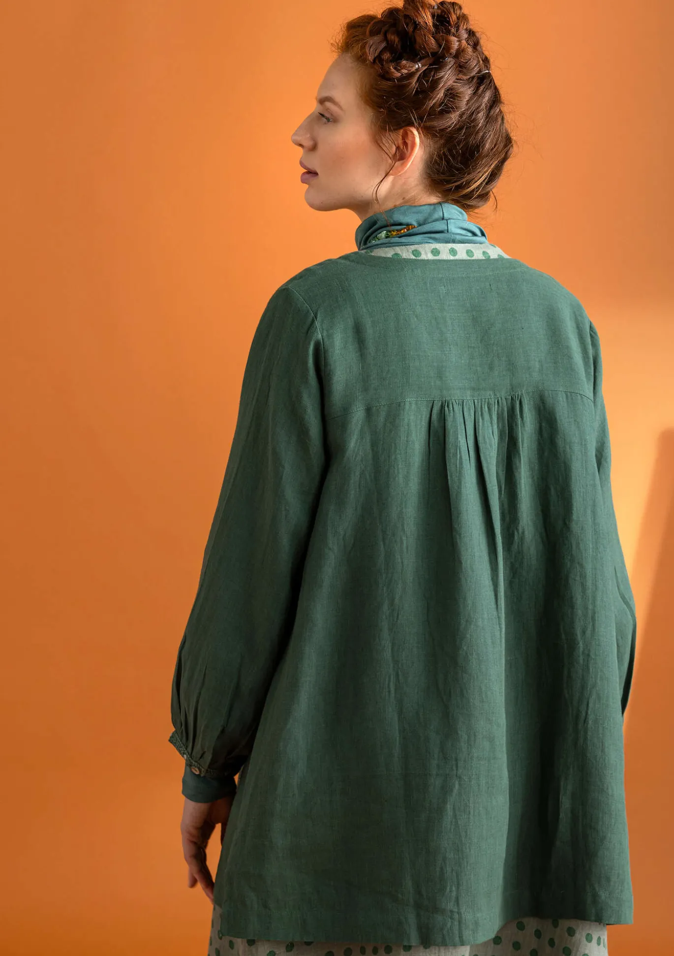 Künstlerbluse „Asta“ aus Leinengewebe