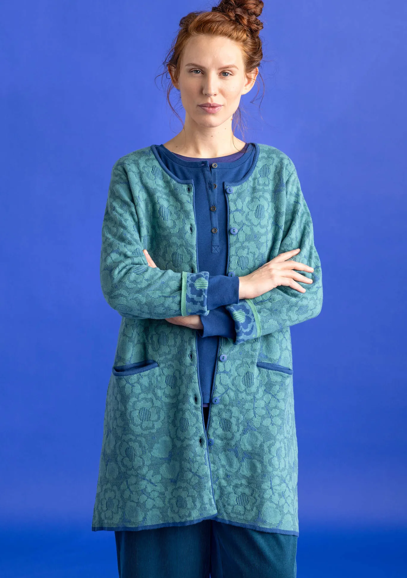 Langstrickjacke „Astrid“ aus Bio-/Recycling-Baumwolle
