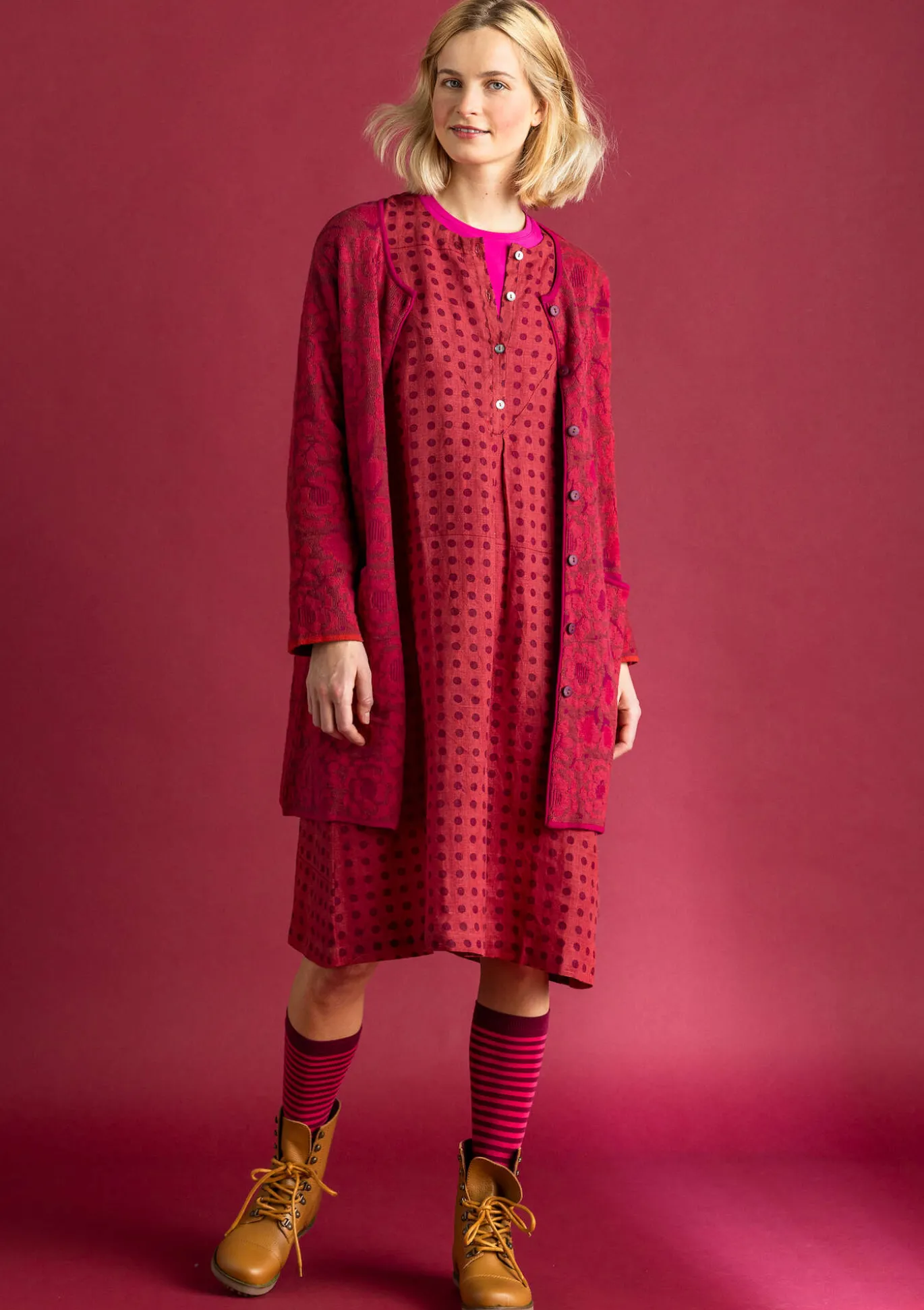 Langstrickjacke „Astrid“ aus Bio-/Recycling-Baumwolle