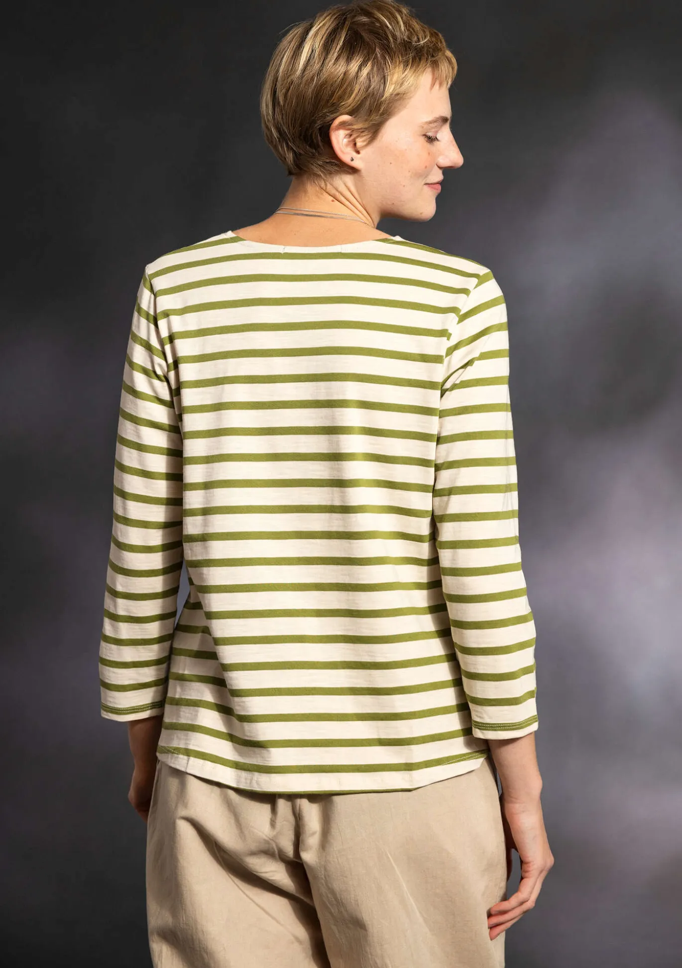 Streifenshirt aus Bio-Baumwolle/Modal