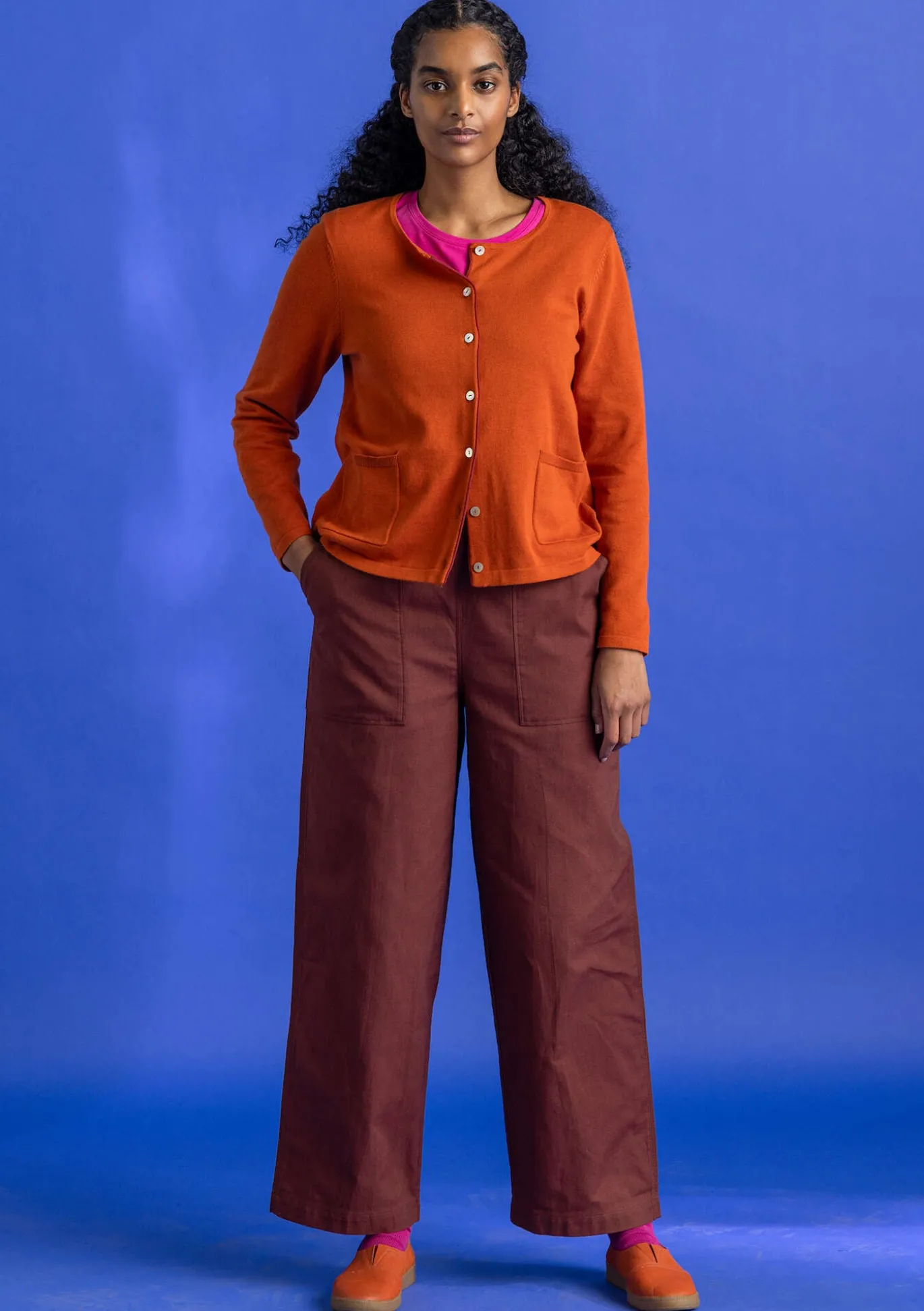 Strickjacke aus Bio-/Recycling-Baumwolle