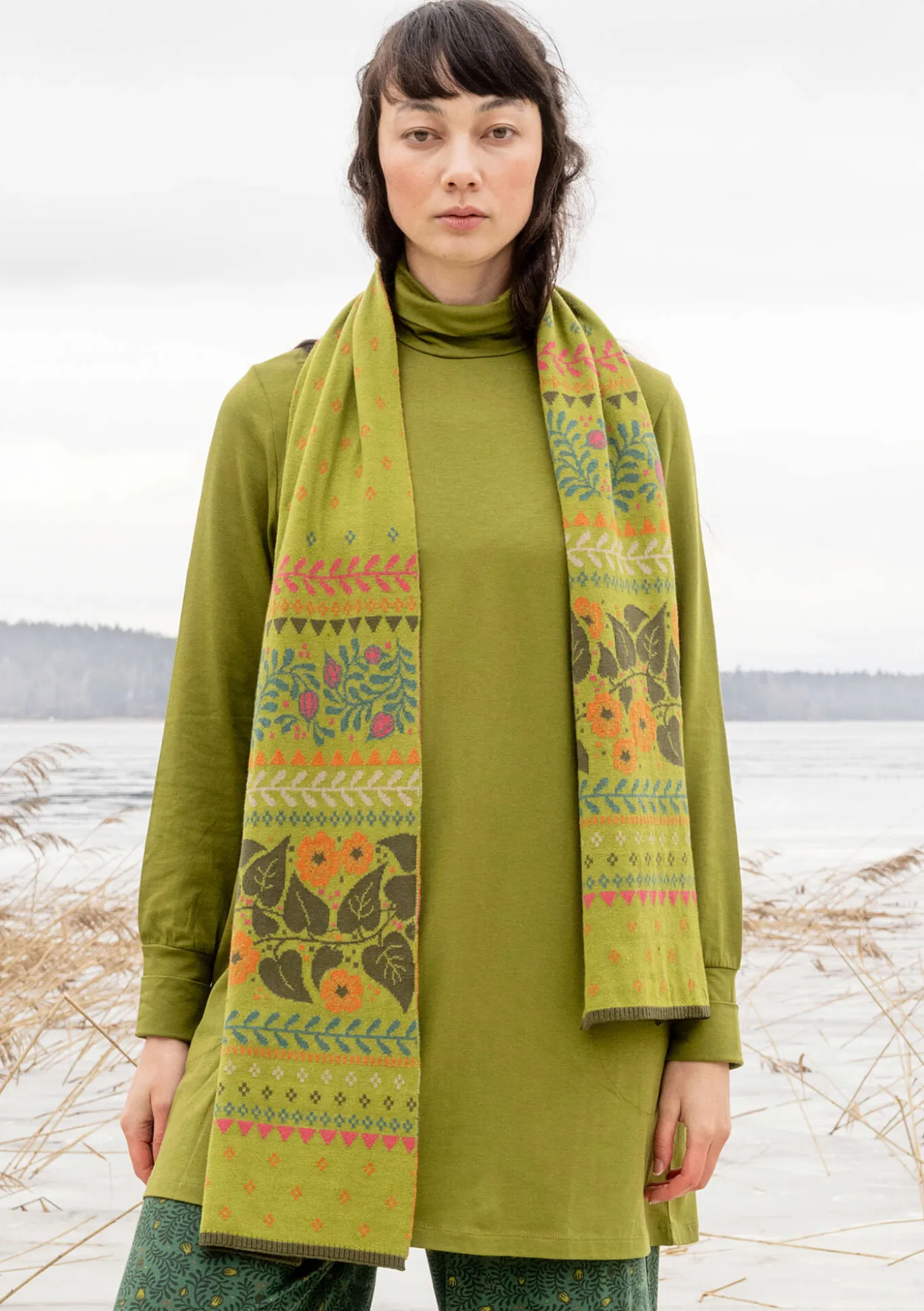 Strickschal „Borealis“ aus Bio- und Recycling-Baumwolle/Wolle