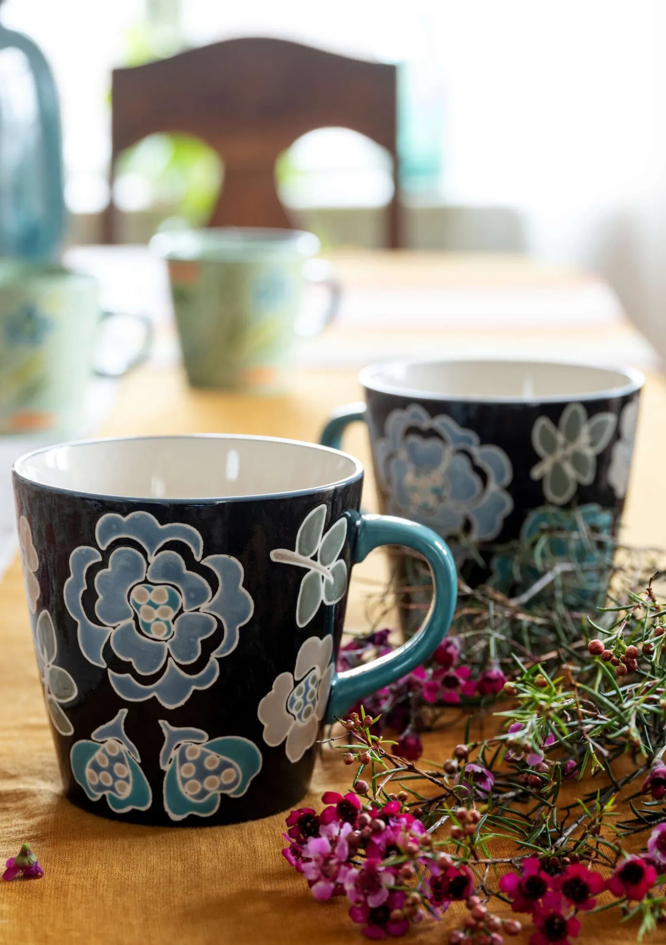 Teetasse „Wild rose“ aus Keramik
