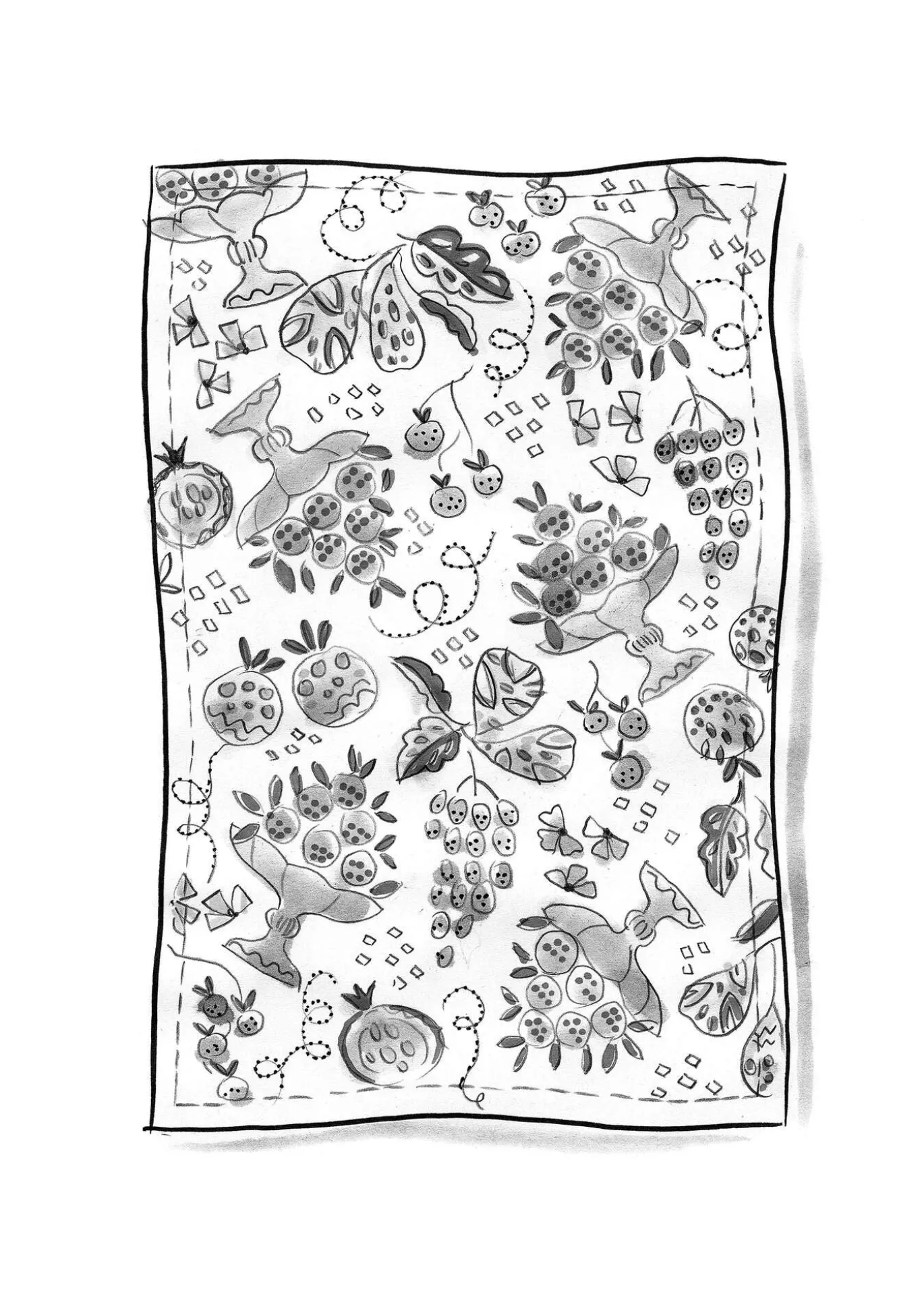 Tischdecke „Fruits“ aus Bio-Baumwolle