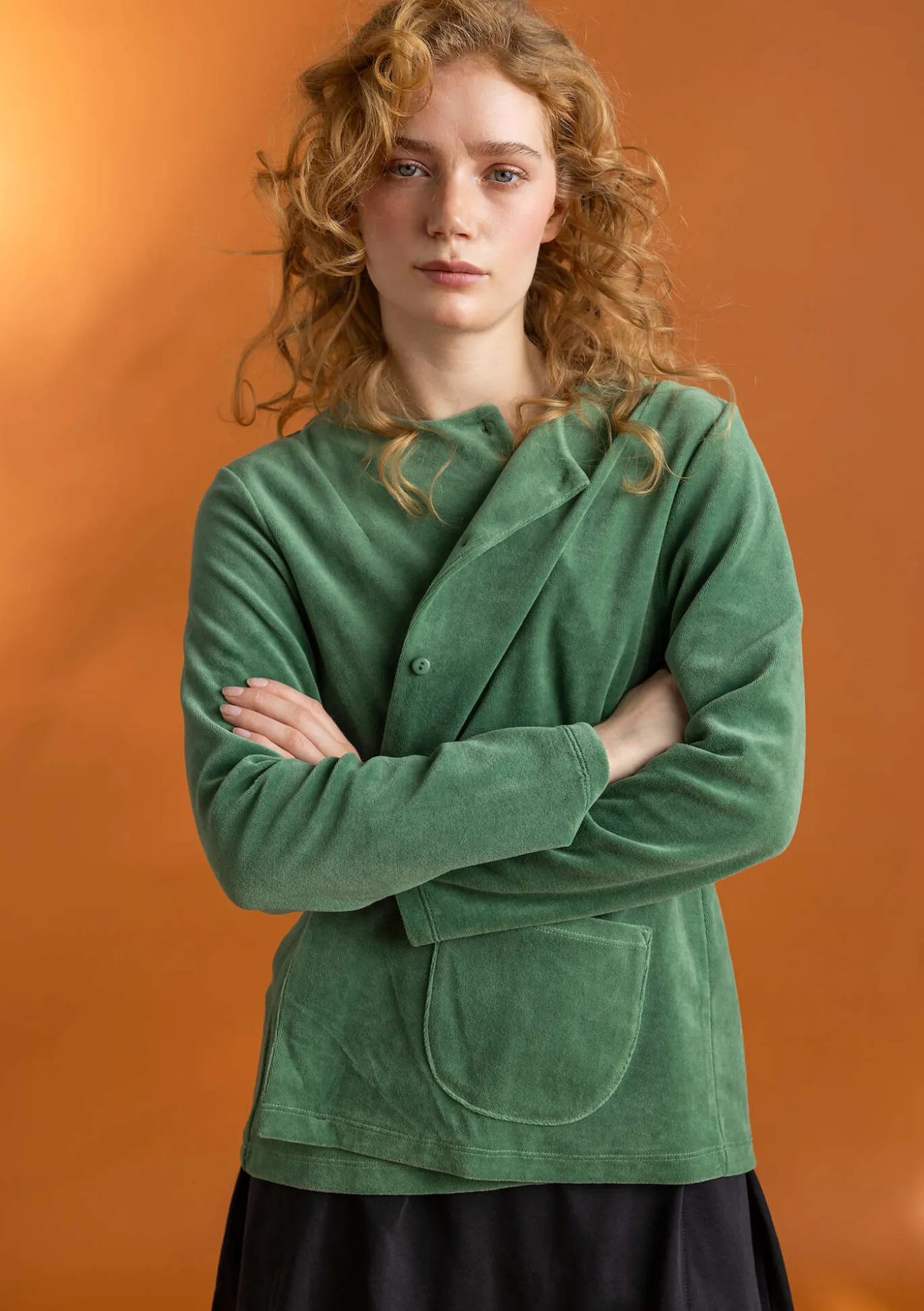 Veloursjacke aus Bio-Baumwolle/Recycling-Polyester