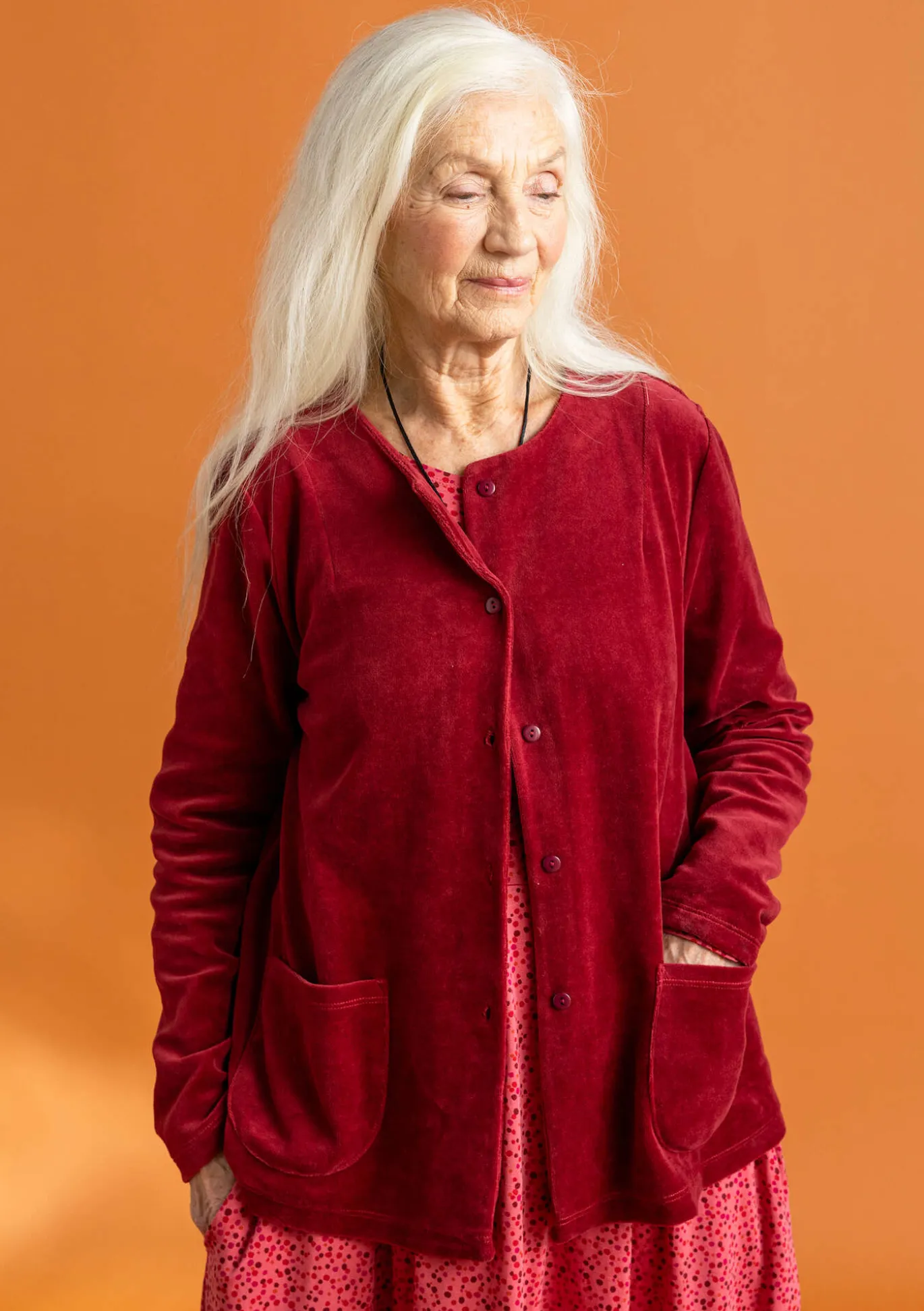 Veloursjacke aus Bio-Baumwolle/Recycling-Polyester