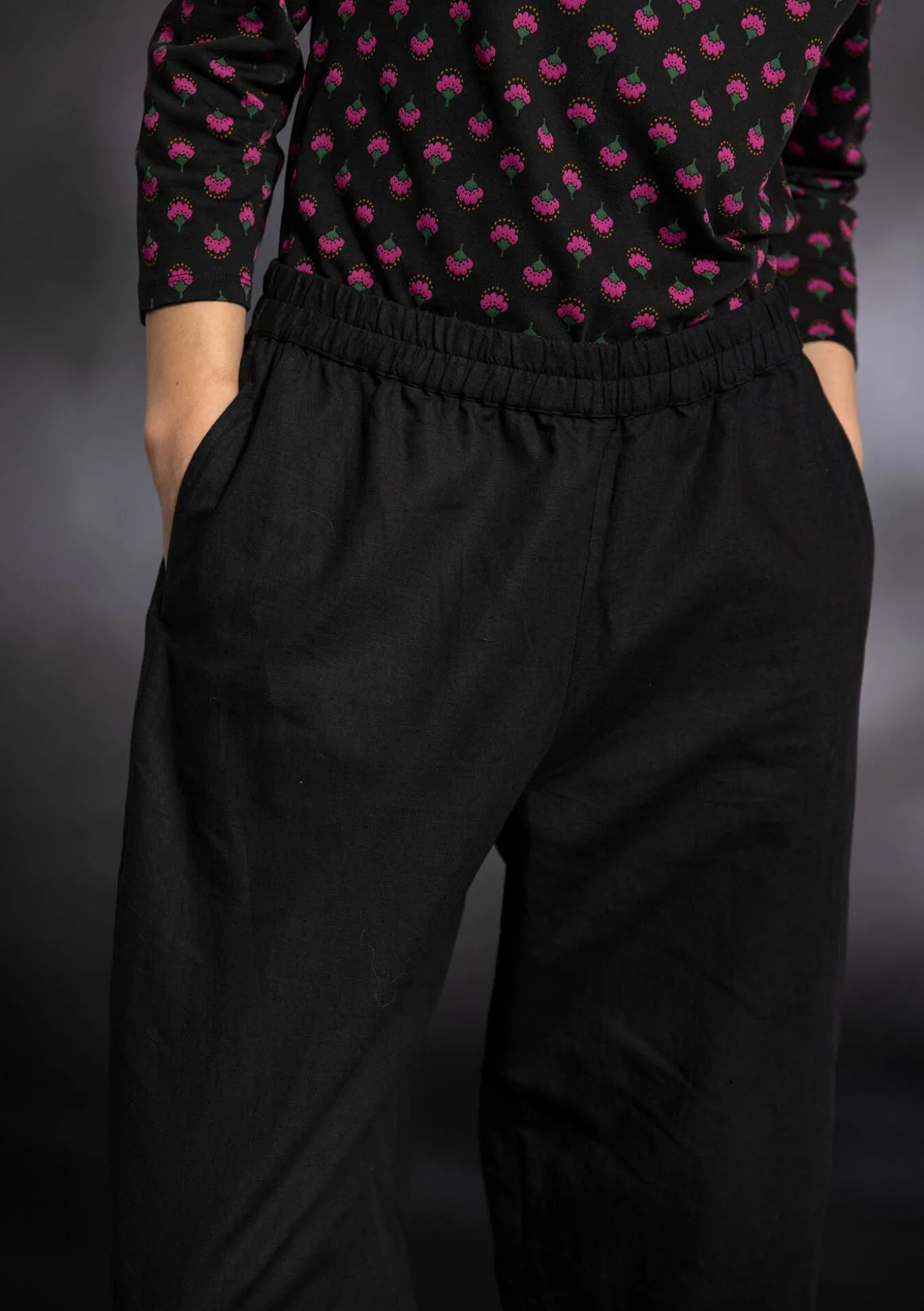 Webhose aus Bio-Baumwolle/Leinen