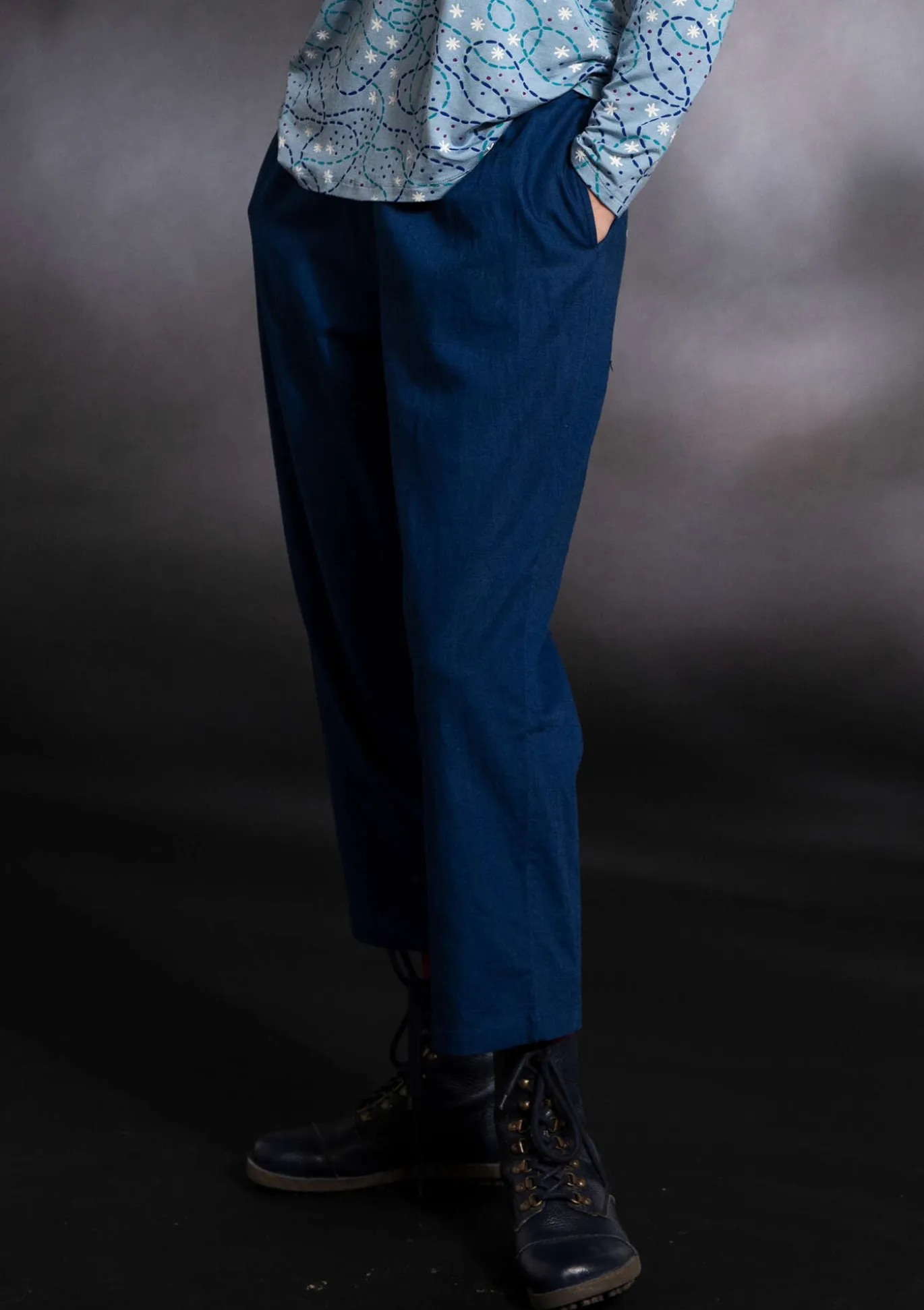 Webhose aus Bio-Baumwolle/Leinen