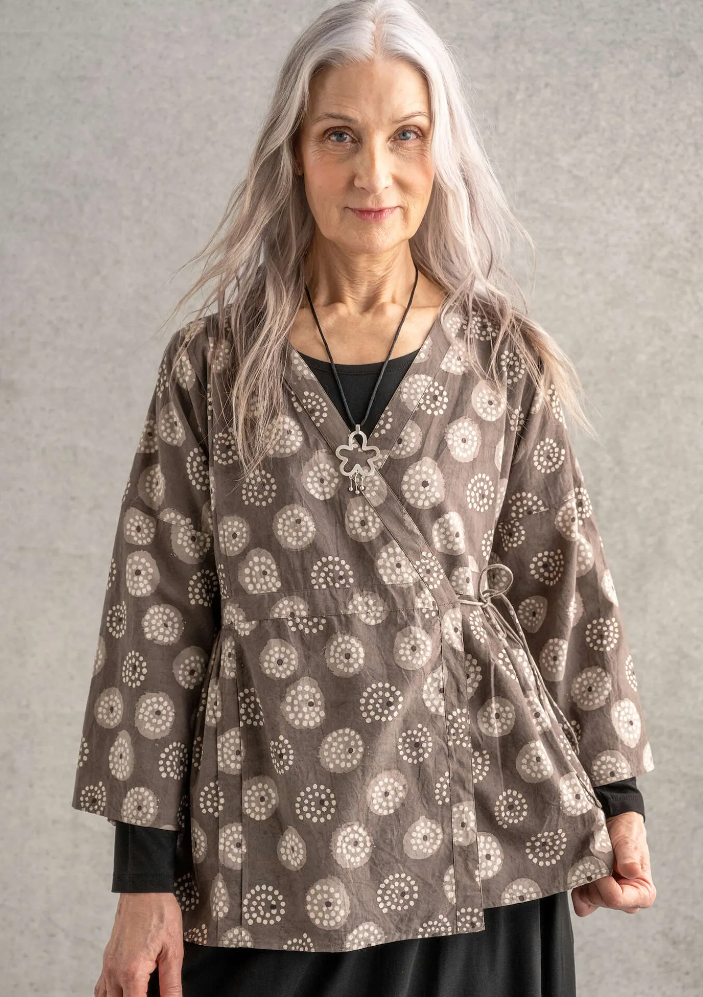 Wickelbluse „Clay“ aus Bio-Baumwolle